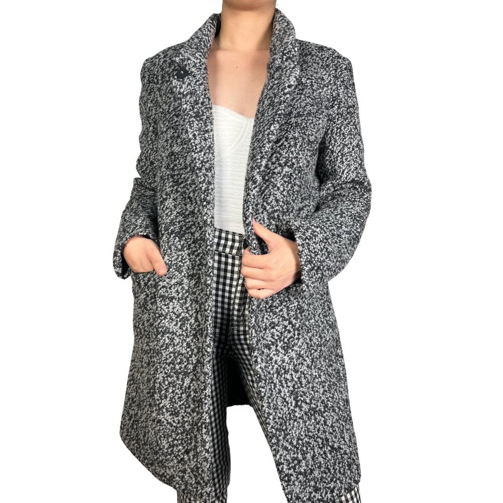 Maison Scotch Long Tailored Bouclé Coat, Petite